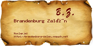 Brandenburg Zalán névjegykártya